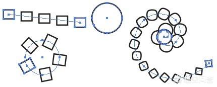 illustrator里怎么把一个图形沿着一条路径等比例缩小并复制？