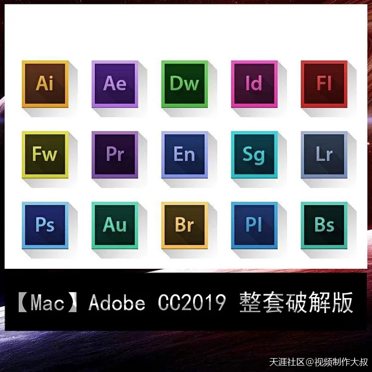 Mac】Adobe CC 2019 整套破解版，已经测试，可用！